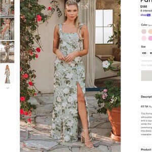 Show Me Your MuMu Paris Gown Secret Garden Size Small